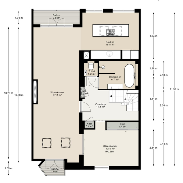 Floor Plan 2 - Lekstraat 66 4