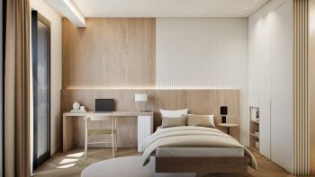 Corner City Residence with Dual Terraces and Open Urban Views