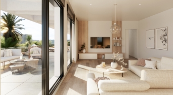 Spacious penthouse with large terrace and open urban views