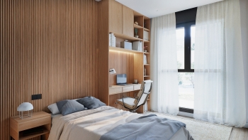 Spacious penthouse with large terrace and open urban views