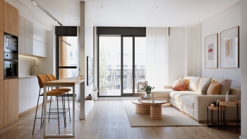 Efficient penthouse with private terrace and open city views