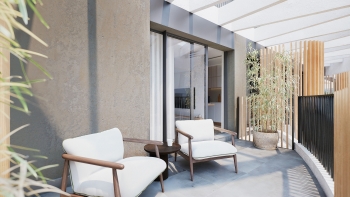 Efficient penthouse with private terrace and open city views